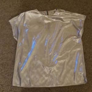 Shiny Retro Silver Jacket & Shirt